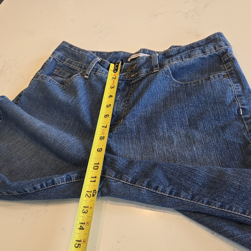 Bandolino Blue Denim Womens Ankle Crop Capris Size 12 - Picture 7 of 12